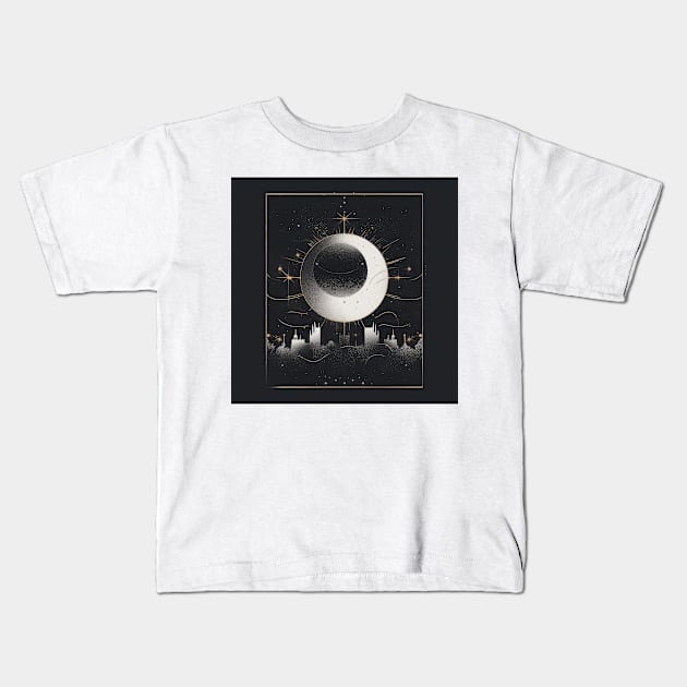 Night City Kids T-Shirt by Sheptylevskyi